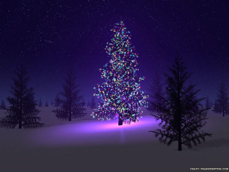 snowy-christmas-tree-with-lights