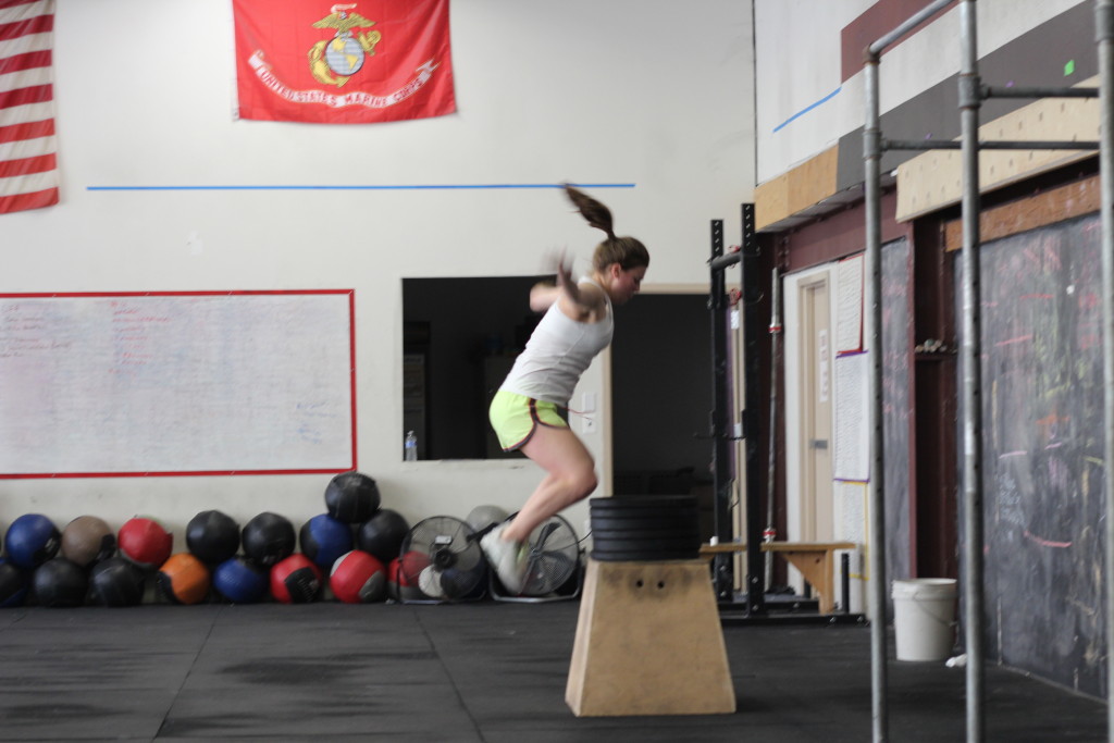 Ariel showing off some ups on a 33" box jump!