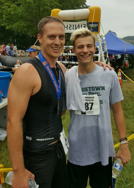 Pugh and Cam post race.