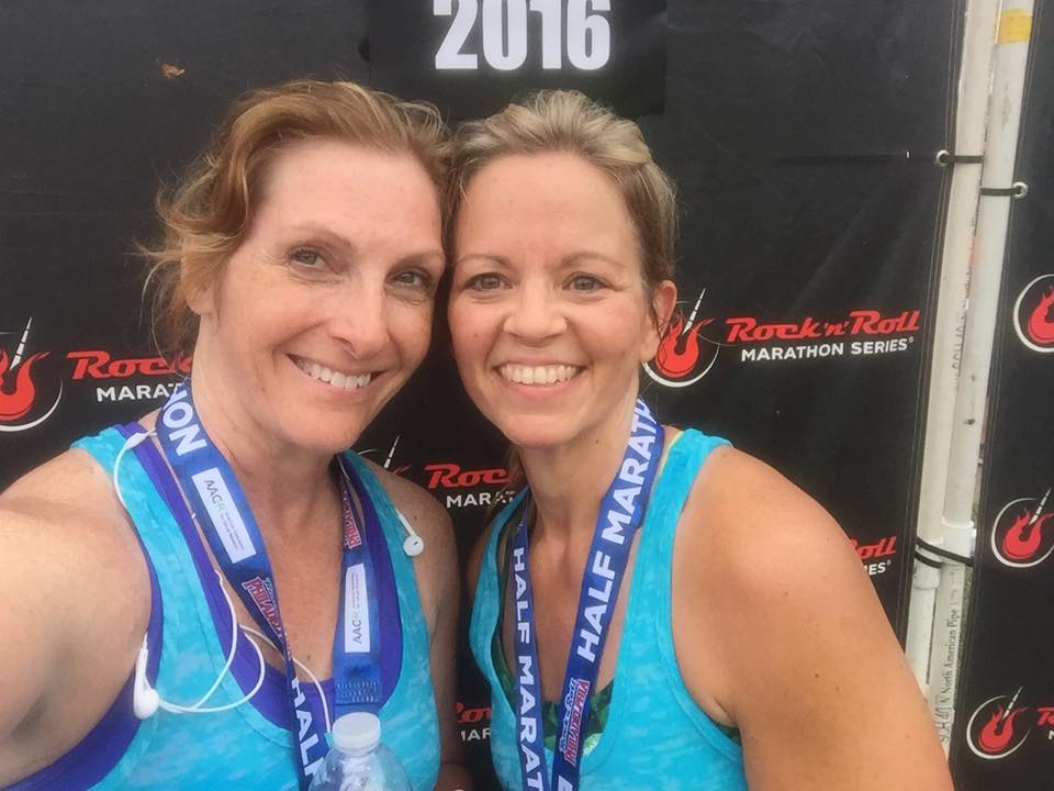Nikki K and Tina after their first half marathon!