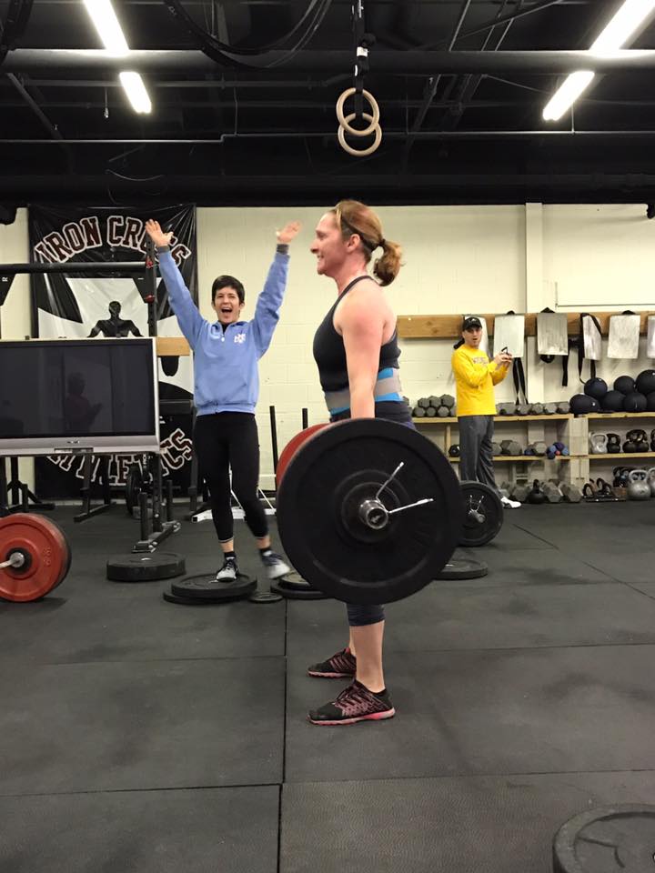 Tina hits a 200# PR and 2017 goal deadlift!